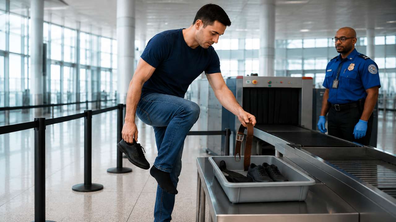 Why do we take off our shoes and belts at the airport